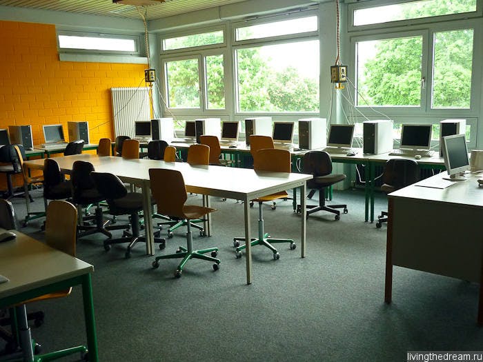 Компьютерный класс в немецкой школе